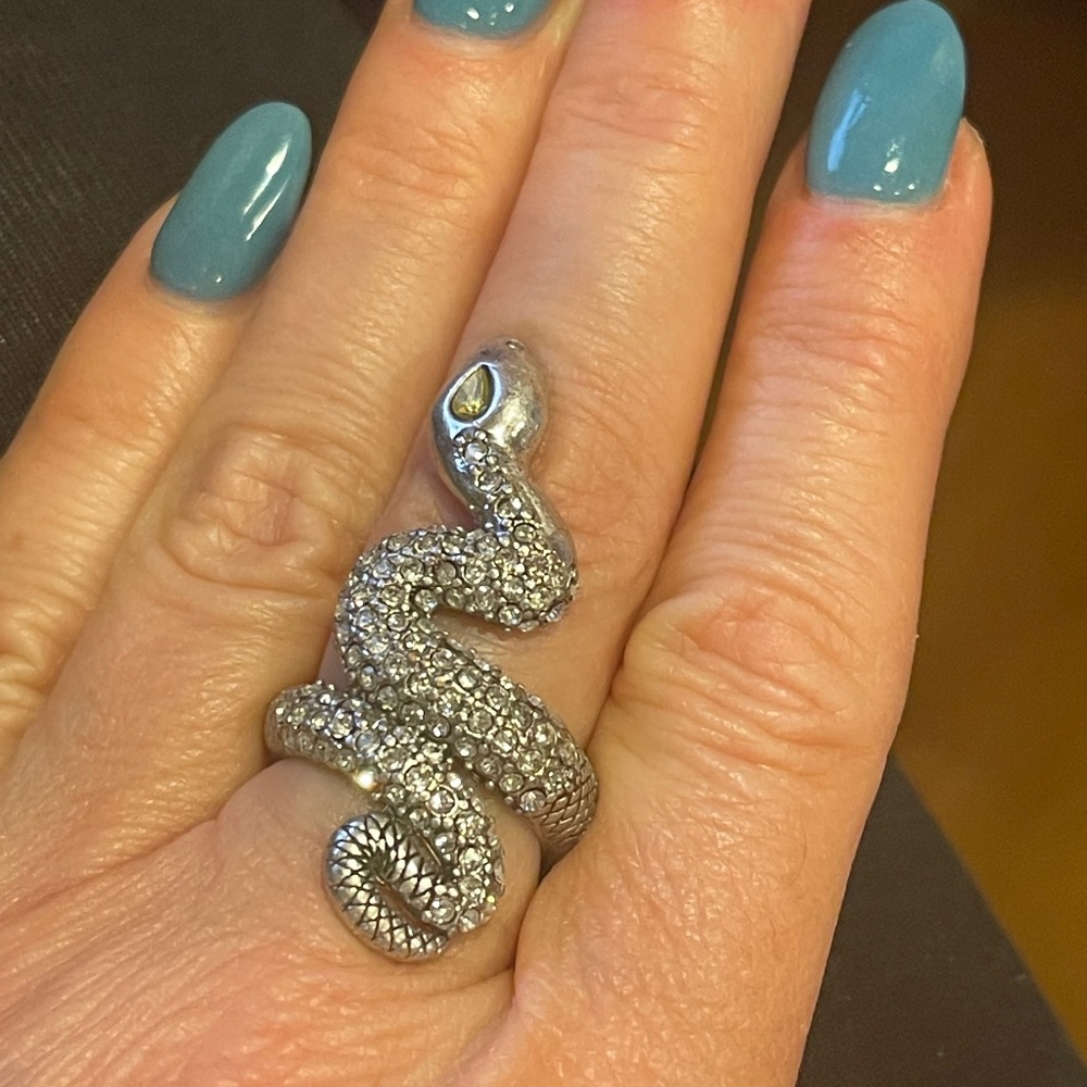 LUCKY BRAND rhinestone "SNAKE" ring